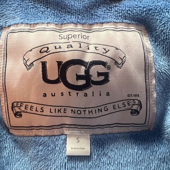 UGG AUSTRALIA DUFFIELD Long ROBE Blue Jay - Picture 7 of 16